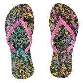 Draaiende driehoeken teenslippers (Voetbed)