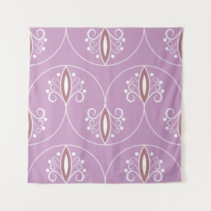Draaiende Elegantie: Vintage Geometrisch Wandkleed