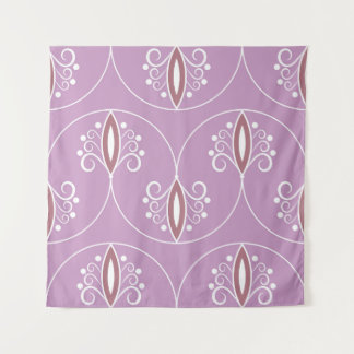 Draaiende Elegantie: Vintage Geometrisch Wandkleed