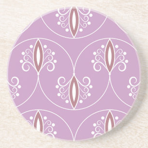 Draaiende Elegantie: Vintage Geometrisch Zandsteen Onderzetter