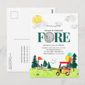 Draaiende FORD Golf Boy Golfing Par-t-shirt 4e Ver Briefkaart (Voorkant / Achterkant)