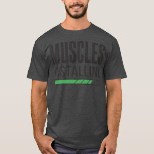 Draaiende gereedheid voor uitbouw fitness Gym-spie T-shirt
