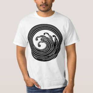 Draaiende golfcirkel t-shirt