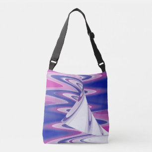 Draaiende golven crossbody tas