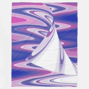 Draaiende golven fleece deken