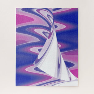 Draaiende golven legpuzzel