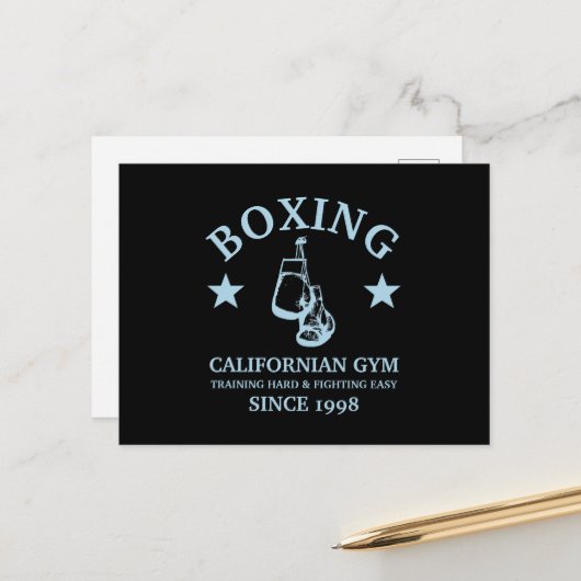 Draaiende Gym, Pro Ghandschoenen Briefkaart (Voorkant / Achterkant in situ)