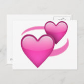 Draaiende harten - Emoji Briefkaart (Voorkant / Achterkant)