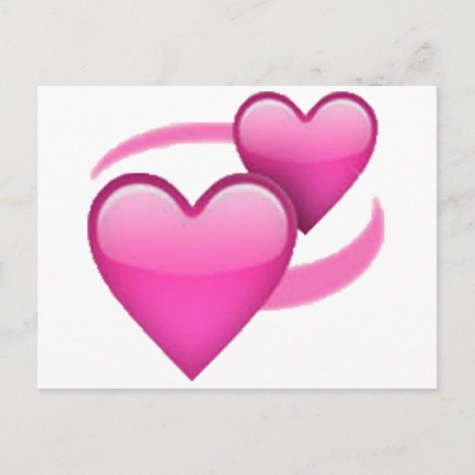 Draaiende harten - Emoji Briefkaart (Voorkant)