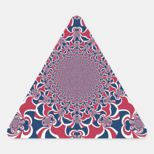 Draaiende Kaleidoscoop Art Print Driehoek Sticker