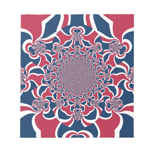 Draaiende Kaleidoscoop Art Print Notitieblok (Voorkant)