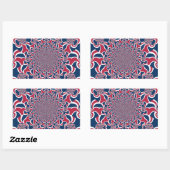 Draaiende Kaleidoscoop Art Print Rechthoekige Sticker (Vel)