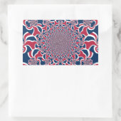 Draaiende Kaleidoscoop Art Print Rechthoekige Sticker (Tas)