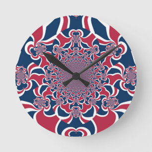 Draaiende Kaleidoscoop Art Print Ronde Klok