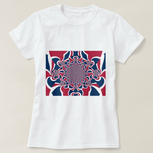 Draaiende Kaleidoscoop Art Print T-shirt (Design voorkant)