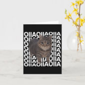 Draaiende Kat Meme Oiiaoiia Grappige Kat Meme Kat  Kaart (Gele Bloem)