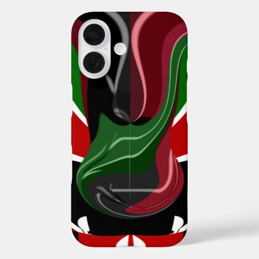 Draaiende Keniaanse vlag: een moderne motieven kun Case-Mate iPhone Case (Achterkant)