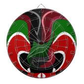 Draaiende Keniaanse vlag: een moderne motieven kun Dartbord (Voorkant)