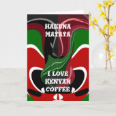 Draaiende Keniaanse vlag: een moderne motieven kun Kaart (Gele Bloem)