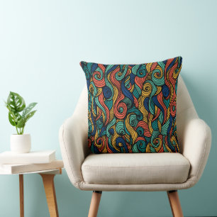 Draaiende kleuren – dynamiek voor uw huis kussen