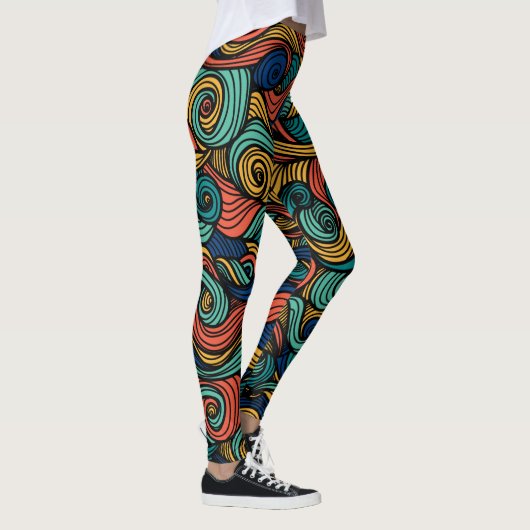 Draaiende kleuren – dynamiek voor uw huis leggings (Rechts)
