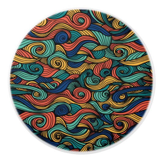 Draaiende kleuren – dynamiek voor uw stijl keramische knop (Voorkant)