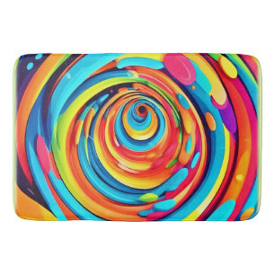 Draaiende Kleuren in Psychedelische Tunnel Badmat