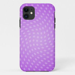 Draaiende Paarse Stippen iPhone 11 Hoesje