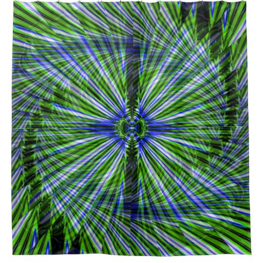 Draaiende palmboom.... douchegordijn (Voorkant)