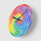 Draaiende regenboogklok ronde klok (Hoek)