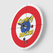 "Draaiende ROCKS!" Curler's klok - (rood) (Hoek)