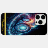 Draaiende sterrenstelsels en gloeiende sterren Case-Mate iPhone case (Achterkant (horizontaal))