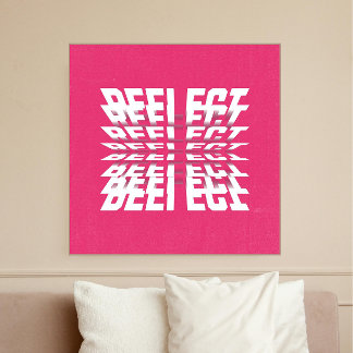 Draaiende tekst minimale poster - Roze editie