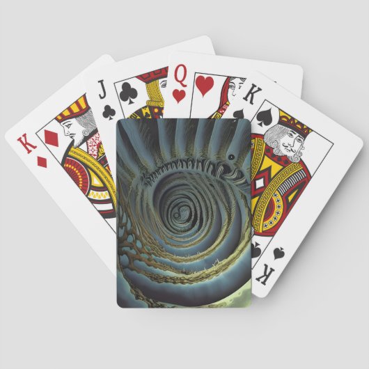 Draaiende wereld pokerkaarten (Achterkant)