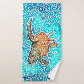 draaierige Zee-schildpad Badhanddoek (Badhanddoek)