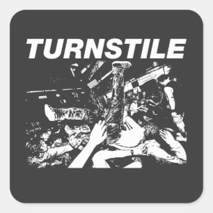 Draaihek vierkante sticker