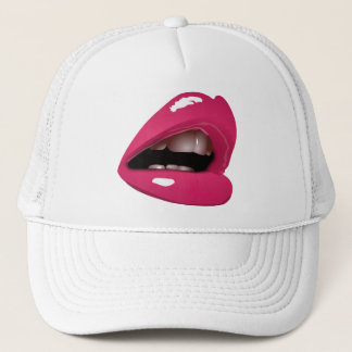 Draaihoed voor hot-roze lips trucker pet