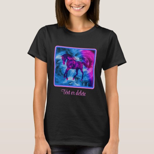 Draaiing Fractal Fantasy Horse Persoonlijk T-shirt (Voorkant)