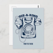 Draaiknop blauw briefkaart (Voorkant / Achterkant)