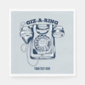 Draaiknop blauw servet (Voorkant)