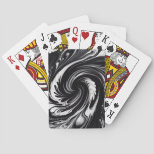 Draaikolk in een baan pokerkaarten