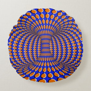 Draaikolk optische illusie rond kussen