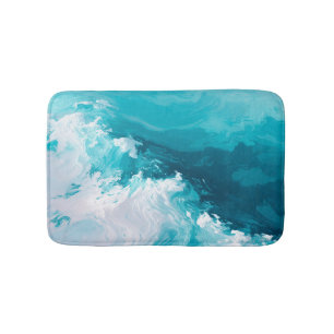 Draaikolk Turquoise Golven Abstracte Oceaangolfkun Badmat