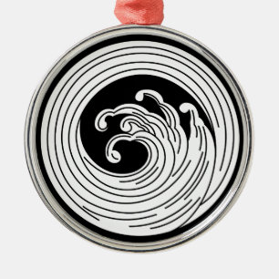 Draaikolkachtige golfcirkel metalen ornament