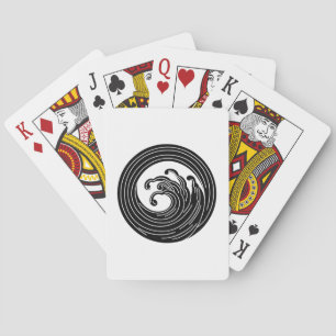Draaikolkachtige golfcirkel pokerkaarten