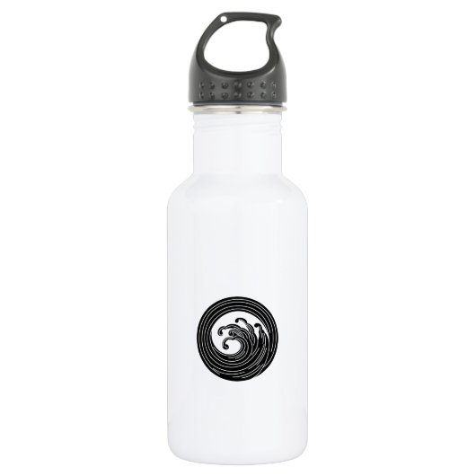 Draaikolkachtige golfcirkel waterfles (Voorkant)
