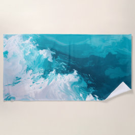 Draaikolken van turquoise golven Abstracte oceaang Strandlaken