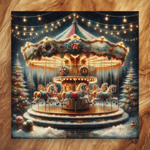 draaimolen met grillige kerst poster