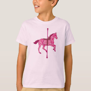 Draaimolenpaard - Fuchsia Roze T-shirt
