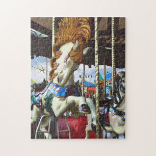 Draaimolenpaard Met Golvende Manen Legpuzzel